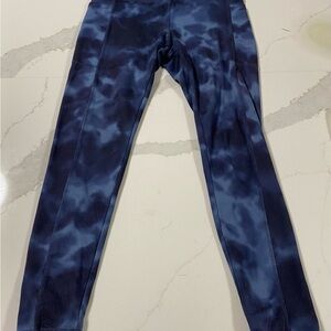 Blue Tie-Dye Leggings